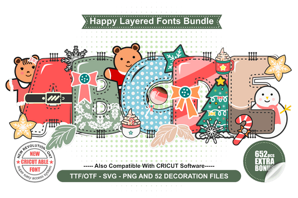 Bring Your Holiday Magic to Life with the Happy Cristmas Bundle Font