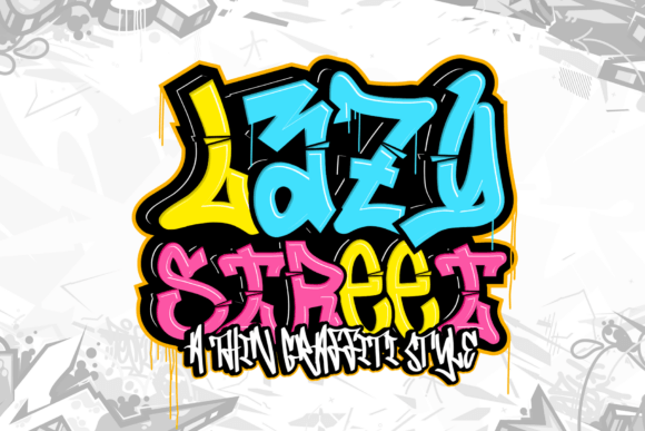 Lazy Street Font: A Graffiti-Inspired Asset for Editorial Design