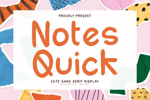 Notes Quick: A Display Font for Editorial Mood