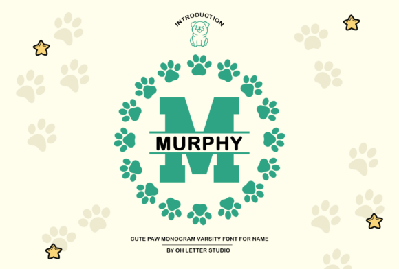 Paw Monogram: A Bold Font for a Friendly Brand